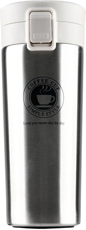Çelik Termos Bardak, Sızdırmaz Kapaklı, 6 Saat Sıcak Tutma, Ofis ve Seyahat İçin