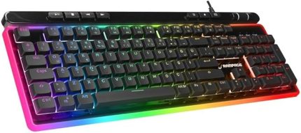 SHINE K14 Siyah USB RGB Backlight Membrane Gaming Oyuncu Klavye