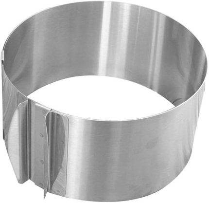 Geri çekilebilir Paslanmaz Çelik Kek Yüzük Daire Kek Pişirme Kalıp Aracı Boyutu Ayarlanabilir Bakeware Mutfak Aletleri