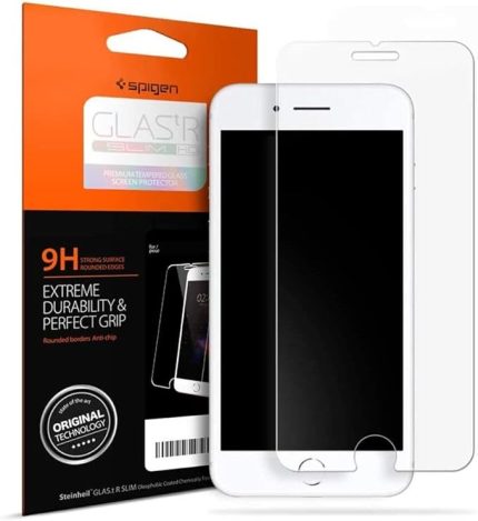 iPhone SE (2022 / 2020) / 8 / 7 ile Uyumlu Cam Ekran Koruyucu GLAS.tR Slim HD Şeffaf - AGL01374 (Spigen TR Garantili)