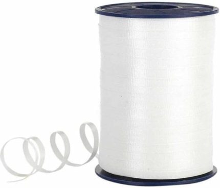 Metre Beyaz Renkli Düz Şerit Rafya 8 Mm Balon İpi Plastik Balon Süsleme Kurdelesi