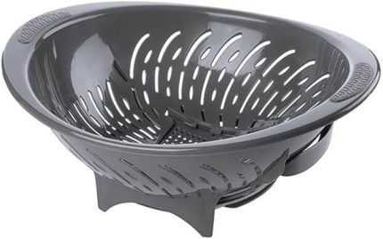 Plastik Akıllı Ortadan Açılır Pembe Pratik Süzgeç (Siyah)