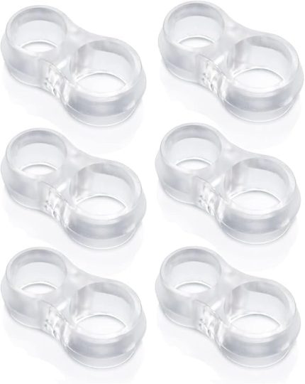 Home Plastik 6'lı Kapı Kolu Pencere Stoperi, Kapı Arkası Duvar Koruyucu Tampon, Silikon Durdurucu (12)