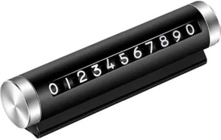 Araç Park Kasa Çevirmeli Araç İçi Park Telefon Numaratör Park Numarası Parkmatik Araç Torpido Üstü Parktel Telefon Yazısı Siyah