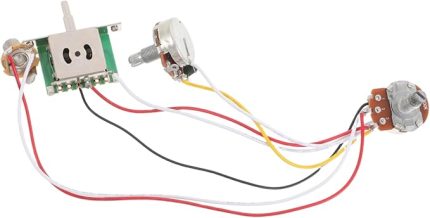 1 Set Elektrik Gitar Yedek Parça Seti: Düğmesi Ile - Esnek 3 Yollu Anahtar Metal Kablolama Kendin Yap Ve Onarımlar İçin İdeal