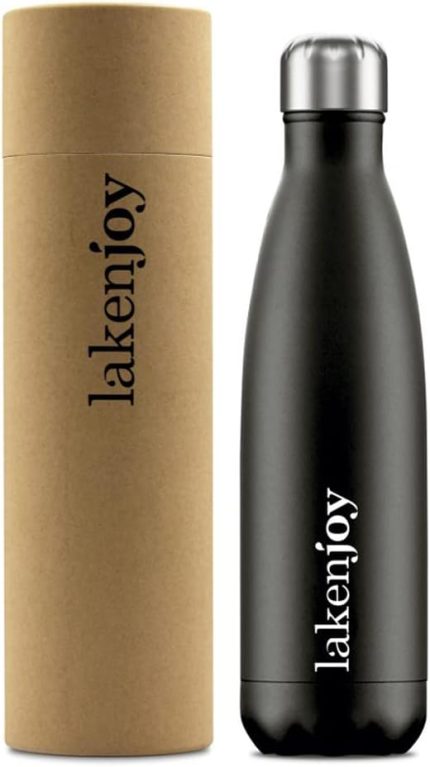 Çelik 18/8 LakenJoy Termos Şişe 0,50L - Siyah