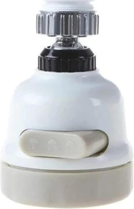 Plastik 3 Fonksiyonlu Mutfak Lavabo Başlığı 360 Derece Döner Musluk Ucu Kireç Tutmaz 1410