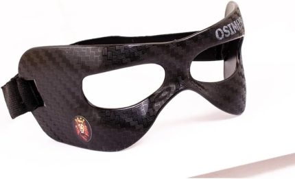 Karbon Fiber Spor Maskesi, Siyah, Ayarlanabilir Bantlı