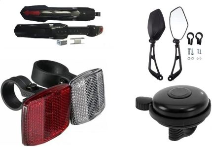 AKSESUAR KOMBİNİ 4 LÜ SET (AYNA,ZİL,ÇAMURLUK REFLEKTÖR)