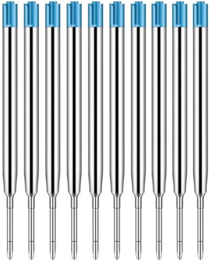 Tükenmez Kalem Yedeği 10 Adet Tükenmez Kalem İçi Yedek Mavi Metal Tükenmez Kalem İçi Okul Ofis Jel Kalem İçi