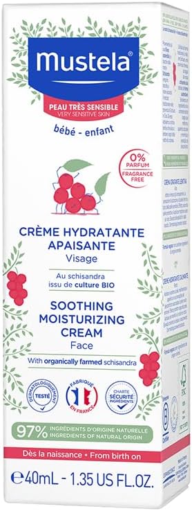 Mustela Çok Hassas Ciltler için Rahatlatıcı Yüz Kremi 40 ml 1 Paket