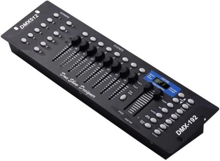 Kontrol Cihazı, DMX Konsolu, 192CH Dmx512 Konsolu, 2m/6,6 ft DMX Sinyal Kablosu ile, Sahne Aydınlatma Çalışmasının Düzenleme Programı için Kontrol Paneli Kullanımı