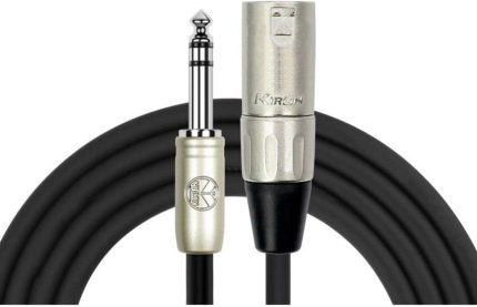 Kirlin 6mt Mikrofon Kablosu XLR Erkek - 1/4'' TRS (MP-483PR6MBK)