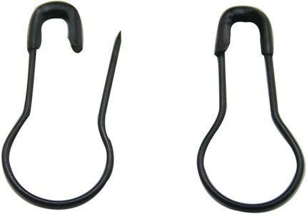 adet çengelli iğne 2 cm metal küçük siyah şişe kabak iğnesi güvenlik broş iğneler kıyafet etiket iğne ampul PIN DIY ev aksesuarı Tailor için uygun