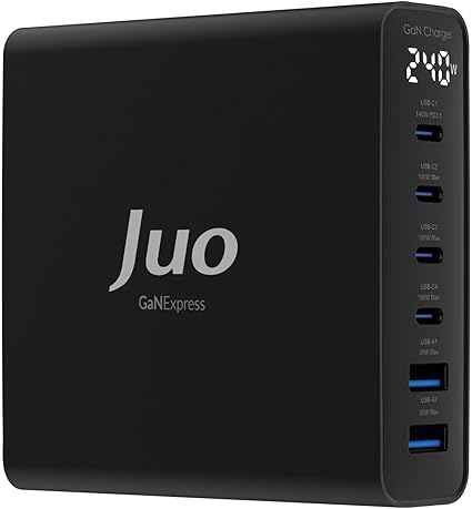 240W GaN PD 3.1 Masaüstü Hızlı Şarj Cihazı 4 Type-C + 2 USB-A iPhone & MacBook & Laptop Uyumlu Şarj Aleti - Görsel 5