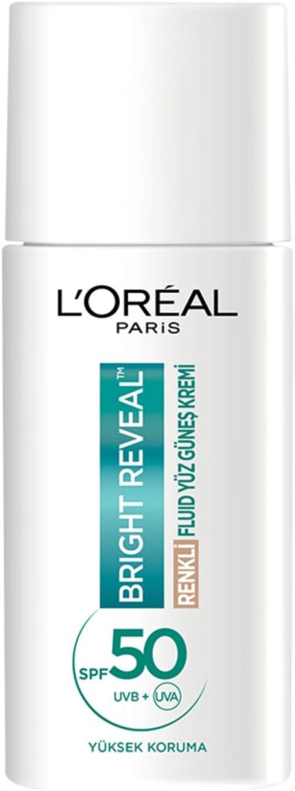 Paris Bright Reveal Spf 50+ Koyu Leke Karşıtı Renkli Fluid Günlük Yüz Güneş Kremi 50 ml - Light