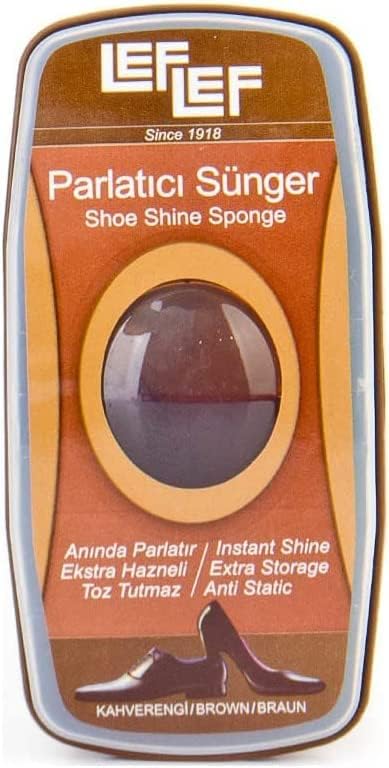 Leflef Ayakkabı Parlatıcı Sünger Ayakkabı Parlatıcı Depolu Fırça Ayakkabı Bakım Süngeri Ayakkabı Cila Sünger (Kahve)