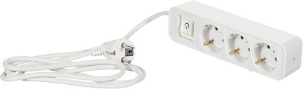 3'lü Çocuk Korumalı priz 1.5 M Beyaz, CHP2134W/62
