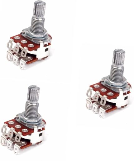 3 Parça B500k Çift Pot Gitar Amfi Potansiyometre Gitar Sesi Potu Ses Potansiyometreleri Gitar Amplifikatörleri Gitar Potu Dijital Potansiyometre 500 Bin Çift ​​katman Kutup
