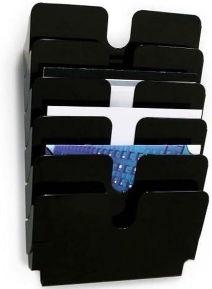 FLEXIPLUS 6 A4 Yatay Bölmeli Tutucu Siyah