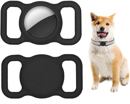 Silikon Kılıf Evcil Hayvan Tasmasına Takılabilir Arkası Kapalı Düşmez Kopmaz Yıkanabilir (Siyah)