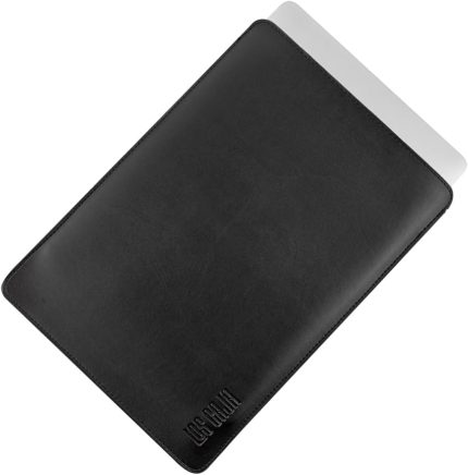 13 İnç Laptop Kılıfı, Vegan Deri, Su İtici Özellikli, Bilgisayar Notebook Laptop Çantası (Siyah, 13 İnç)