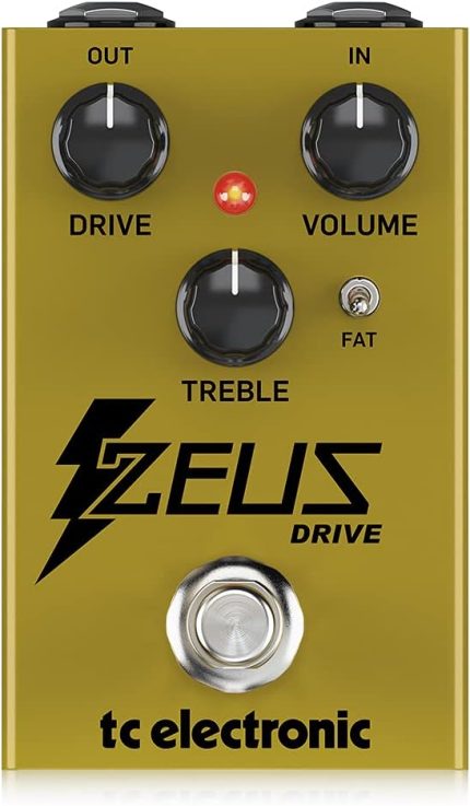 Electronic ZEUS DRIVE OVERDRIVE Efsanevi Dinamik Overdrive Boost Pedalı, FAT Mod Anahtarı ve İsteğe Bağlı Tamponlu Bypass