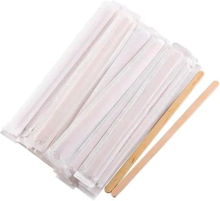 AHŞAP Kağıt Sargılı Çay Kahve Karıştırıcı 250 adet