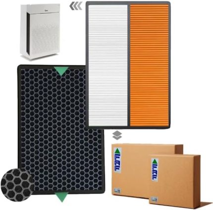 Winix Zero Pro Hava Temizleyici Filtre, Çift HEPA Natural+Orange Hepa+Karbon Birleşik Filtre