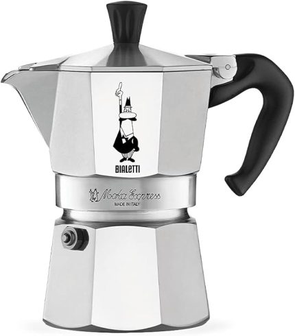 - Moka Express: 3 Cups Ocak Üstü Espresso Pişirici - 130ml - Gümüş Renk - Alüminyum Gövde - Patentli Güvenlik Valfi - Tüm Ocak Türleri İçin Uygundur (İndüksiyon Hariç)