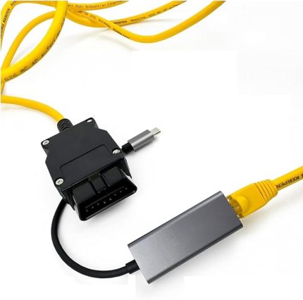 ENET OBD2 KABLOSU (Enet Kablosu + USB Tip C) BMW ENET Kablo OBD2’den RJ45’e Dönüştürücü | F Serisi Kodlama, BimmerCode ve Teşhis Yazılımları ile Uyumlu Ethernet Arayüz Kablosu