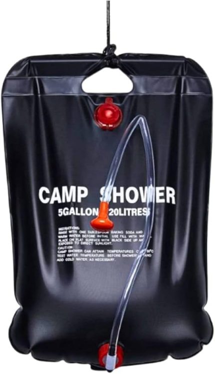 Litre Isınabilir Kamp Duş Torbası – Güneş Işığıyla Su Isıtmalı Taşınabilir Duş