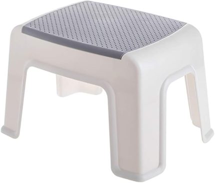 1 x basamaklı tabure, sağlam plastik, yetişkinler için, kaymaz, taşınabilir çocuk taburesi