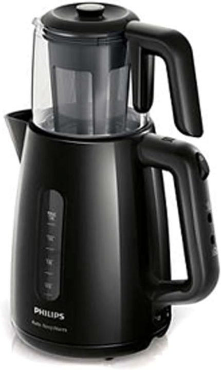 Daily Collection Çay Makinesi, 1700W, 1,9L Su Isıtıcısı, Otomatik Sıcak Tutma, Cam Demlik, HD7301/00