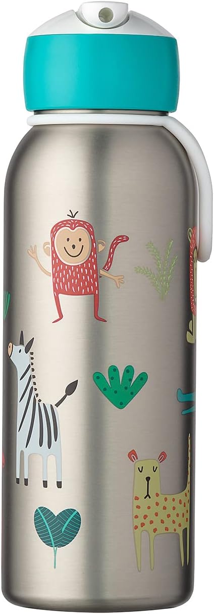 Campus Insulated Flip-Up Bottle, 350ml Animal Friends