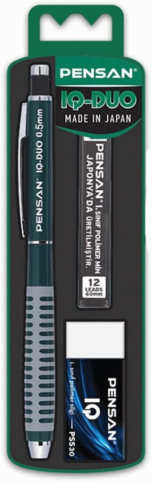 Iq-Duo Set 0,5 Mm Yeşil Renkli Silgi+Min - PE4008VKSET05 YEŞİL