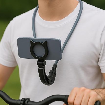 Magsafe ile Uyumlu Magnetic Telefon Tutucu ve Aksiyon Kamera Boyun Askısı Gezi Seyahat ve Sürüşlerde Kullanmak için Boyundan Kayıt Aparatı Cep Telefonu Boyun Tutucu Kullanımı Kolay CD-3502
