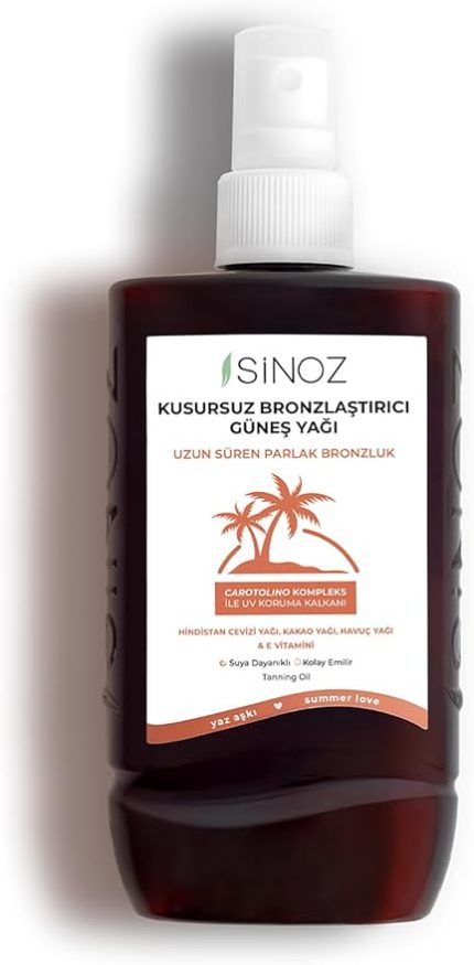 Kusursuz Bronzlaştırıcı Güneş Yağı Spreyi 200 ml Hindistan Cevizi Kakao Havuç Yağı Içeren