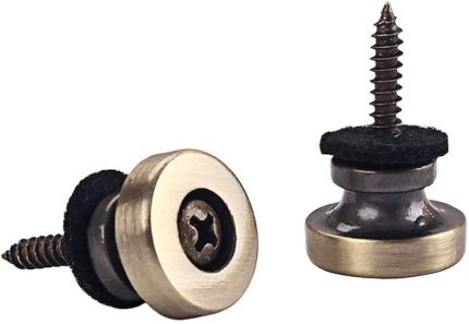 Gitar Askısı Düğmeler Metal Uç, Gitar Bas için Kayış Kilitleri, Bronz