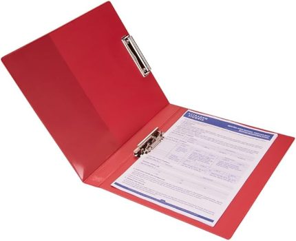 229K ÇİFT MEKANİZMALI SIKIŞTIRMALI A4 KLASÖR,PVC,KIRMIZI,27 * 32 * 3 cm.