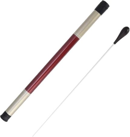 2 adet Orkestra Baton Müzik Dirigent Baton Konser Müzikal Accssory Kılıflı (Siyah + Kahverengi)