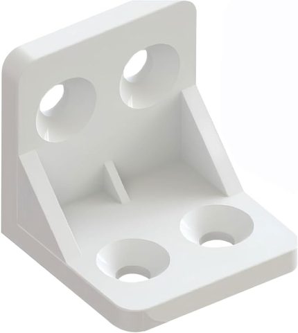 Mobilya Eşya Dolap Köşebent Bağlantı Sabitleme Sabitleyici L Gönye 28x28x28 Mm Plastik (50 ADET)