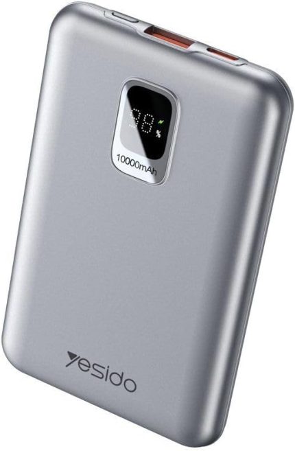 10.000 mAh 22.5W Dijital Göstergeli USB3.0 PD Hızlı Şarj Powerbank - Siyah