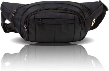 A Dos Siyah Unisex Suya Dayanıklı Çapraz Askılı Omuz Bel Çanta Günlük Yürüyüş Koşu Outdoor Çanta