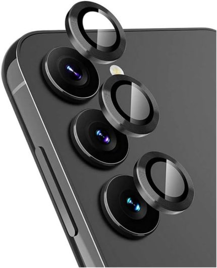 Görüntü Kalitesi Bozmayan Kamera Lens Koruyucu Safir (Sapphire) (Siyah, S25 Plus)