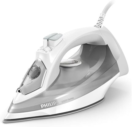 5000 Serisi Buharlı Ütü – 2400W, 40g/dk Sürekli Buhar, 160g Şok, SteamGlide Plus Taban, Dahili Kireç Temizleme, Damlatmaz Sistem, Dikey Kullanım Özelliği (DST5010/10)