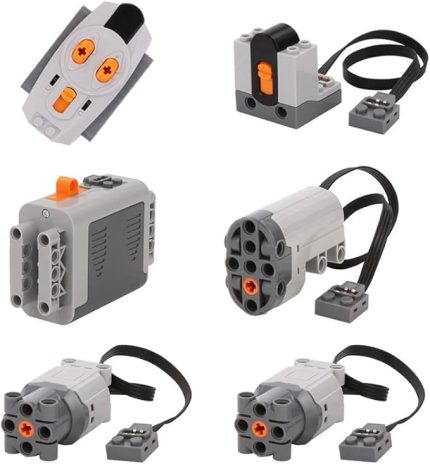 Güç Fonksiyonu Seti L Motor Servo Motor Pil Kutusu IR Hız Uzaktan Kumanda Alıcı Yapı Taşları Stil A