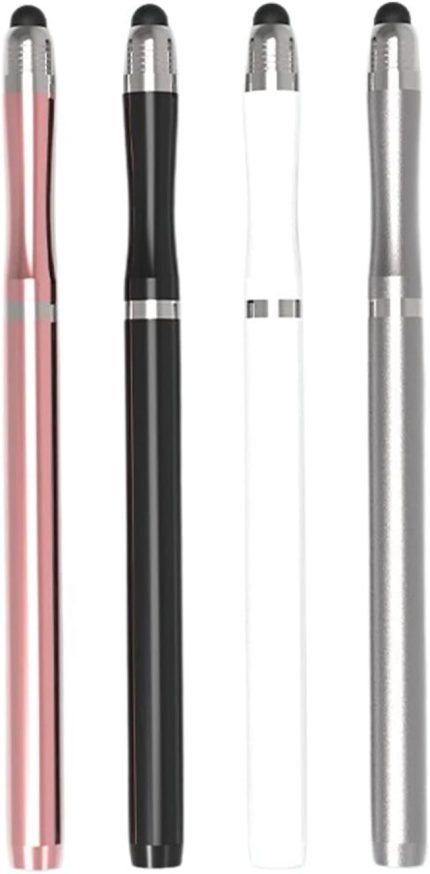 Universal Telefon Tablet iPad 2in1 Disk Uçlu Stylus Pen Dokunmatik Kalem - AL3464 (Rose Gold)
