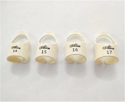 AP-30M2 Finger Picks Bej Parmak Tarzı Pena, Akustik Gitar Pena 14/15/16/17mm (4 ADET)