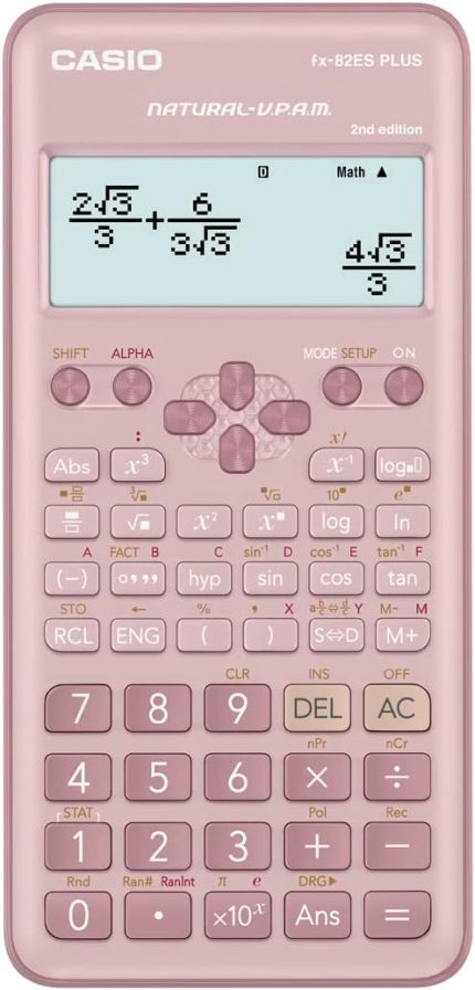 FX-82ES Plus Pembe Bilimsel Fonksiyonlu Hesap Makinesi 2.Versiyon